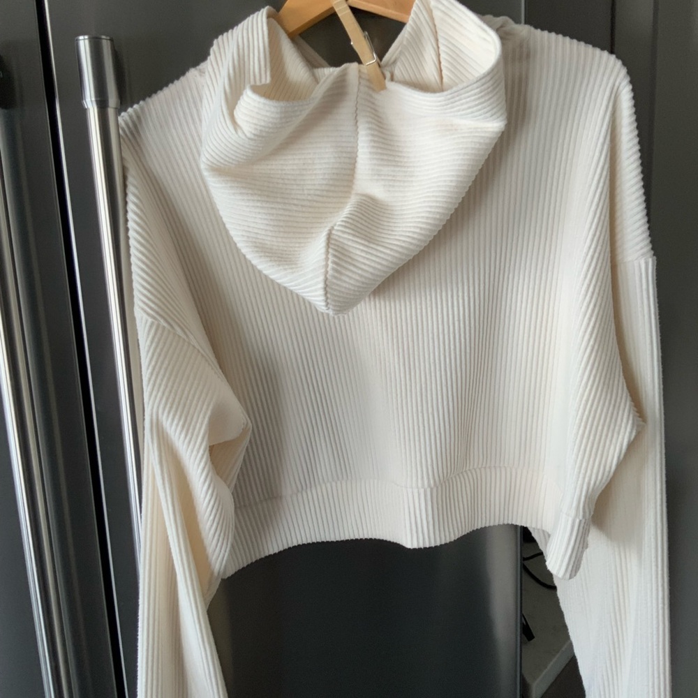 Women's Cream Hoodie Top and matching pants - Picture 8 of 9